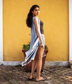 Ikat Slate Grey Womens Shrug