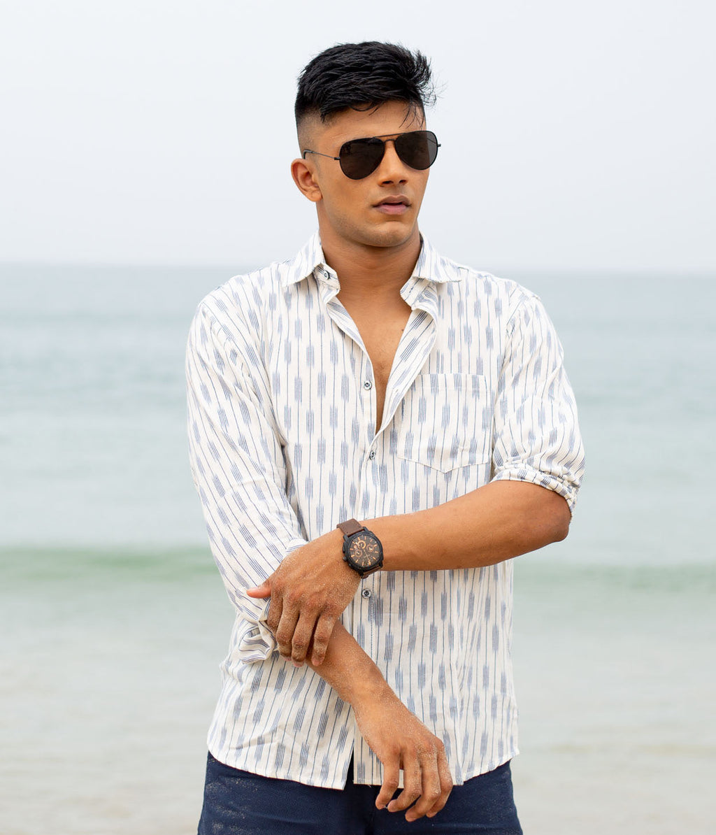Riviera Ikat Woven Full Shirt