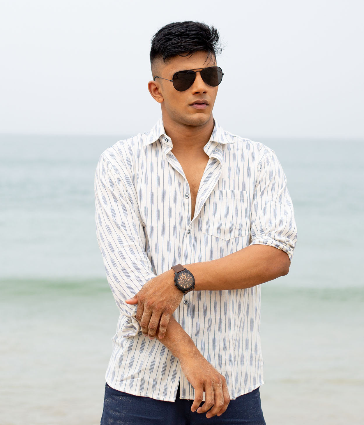 Riviera Ikat Woven Full Shirt