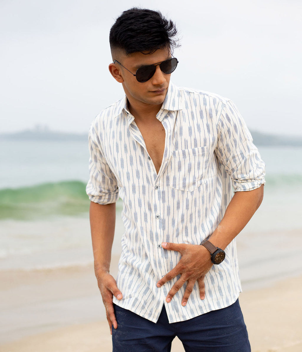 Riviera Ikat Woven Full Shirt