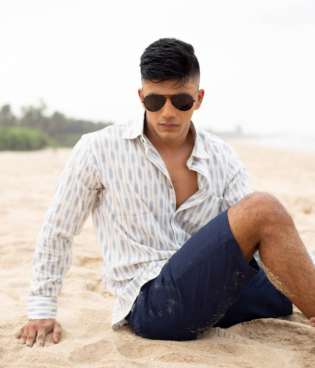 Riviera Ikat Woven Full Shirt