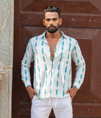 Seafoam Ikat Woven Full shirt