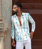 Seafoam Ikat Woven Full shirt