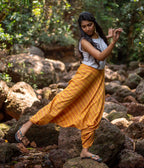 Ikat Yellow-Red Striped Boho Pant