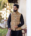Kalamkari Beige Motifs Mens Nehru Jacket