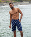 Navy Arrowhead Patterned Ikat Mens Shorts