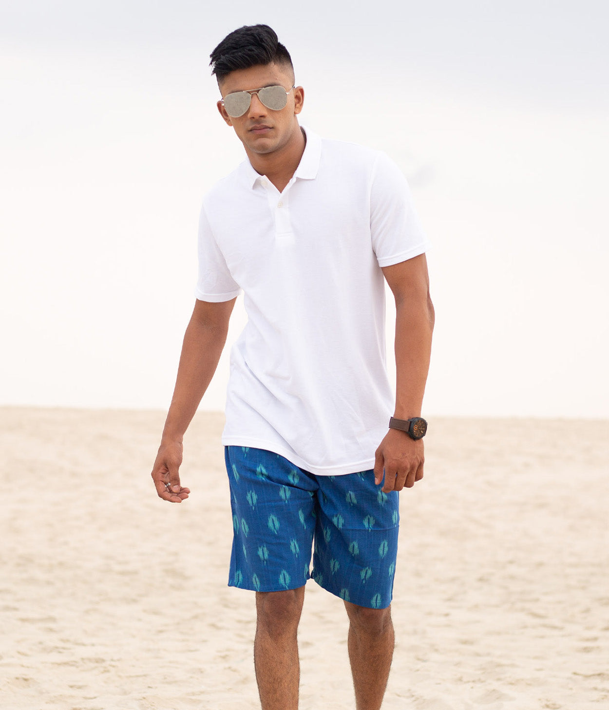 Royal Blue Ikat Mens Shorts Main image
